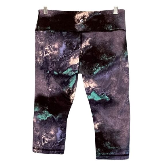 Lululemon Wunder Under Leggins Denim Milky Way Bali Breeze Cropped Pant Athletic - Picture 5 of 8